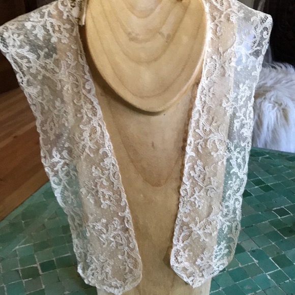 ON HOLD !Victorian lace collar, very fine - Picture 4 of 5